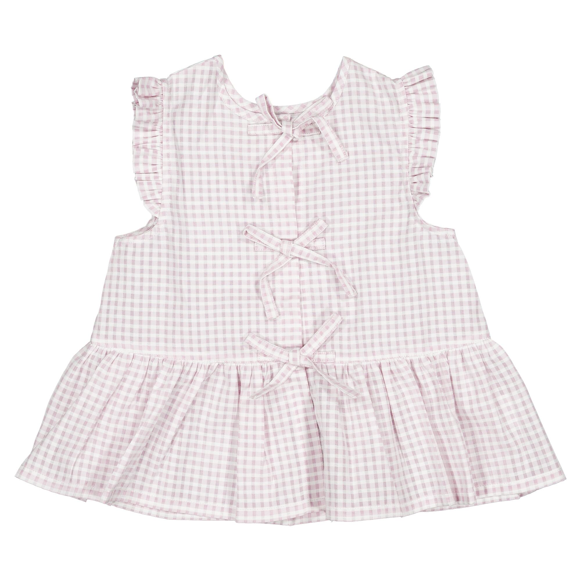 予約【Maison Marelle】Blouse VOSGES- gingham pink / 6Y~12Y / 6月上旬以降入荷