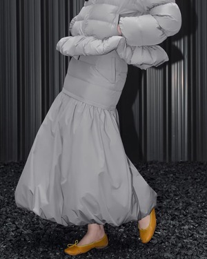 Padded Combination Balloon Skirt 504278