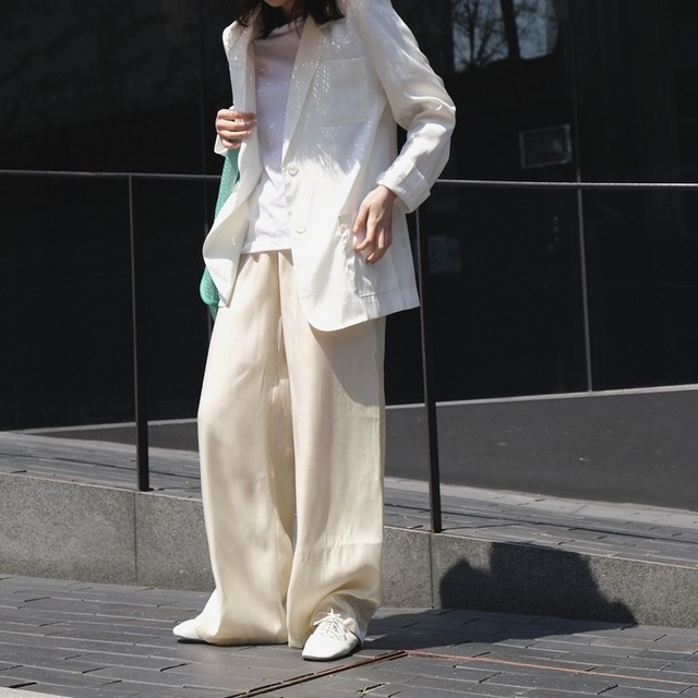 sheer wide pants　10091