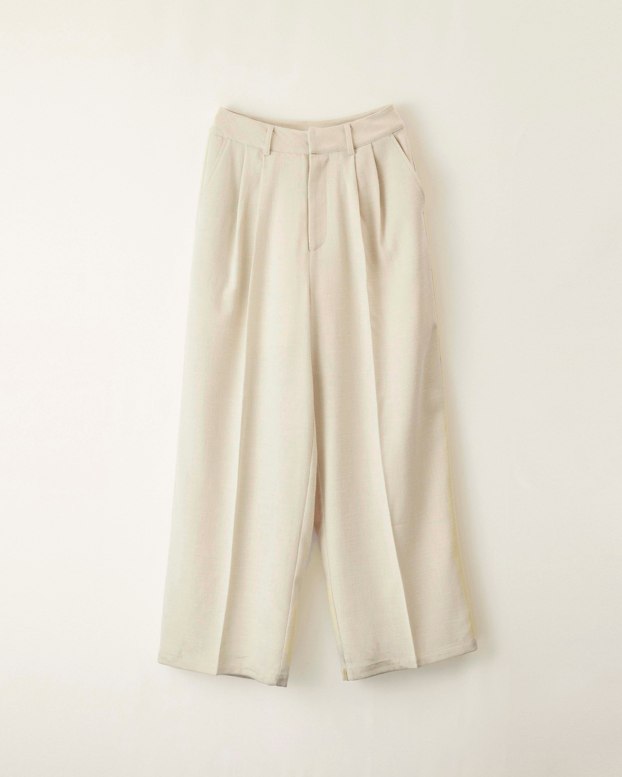 DU250501 linen like wide straight pants【T sizeあり】【Re Stock】【残り僅か】