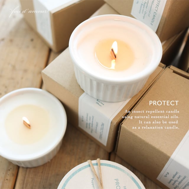 木芯の虫除けキャンドル-Protect Candle- | fou d'amour オンラインストア