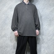 stripe pattern polo shirt