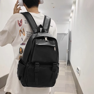 fake leather smart rucksack
