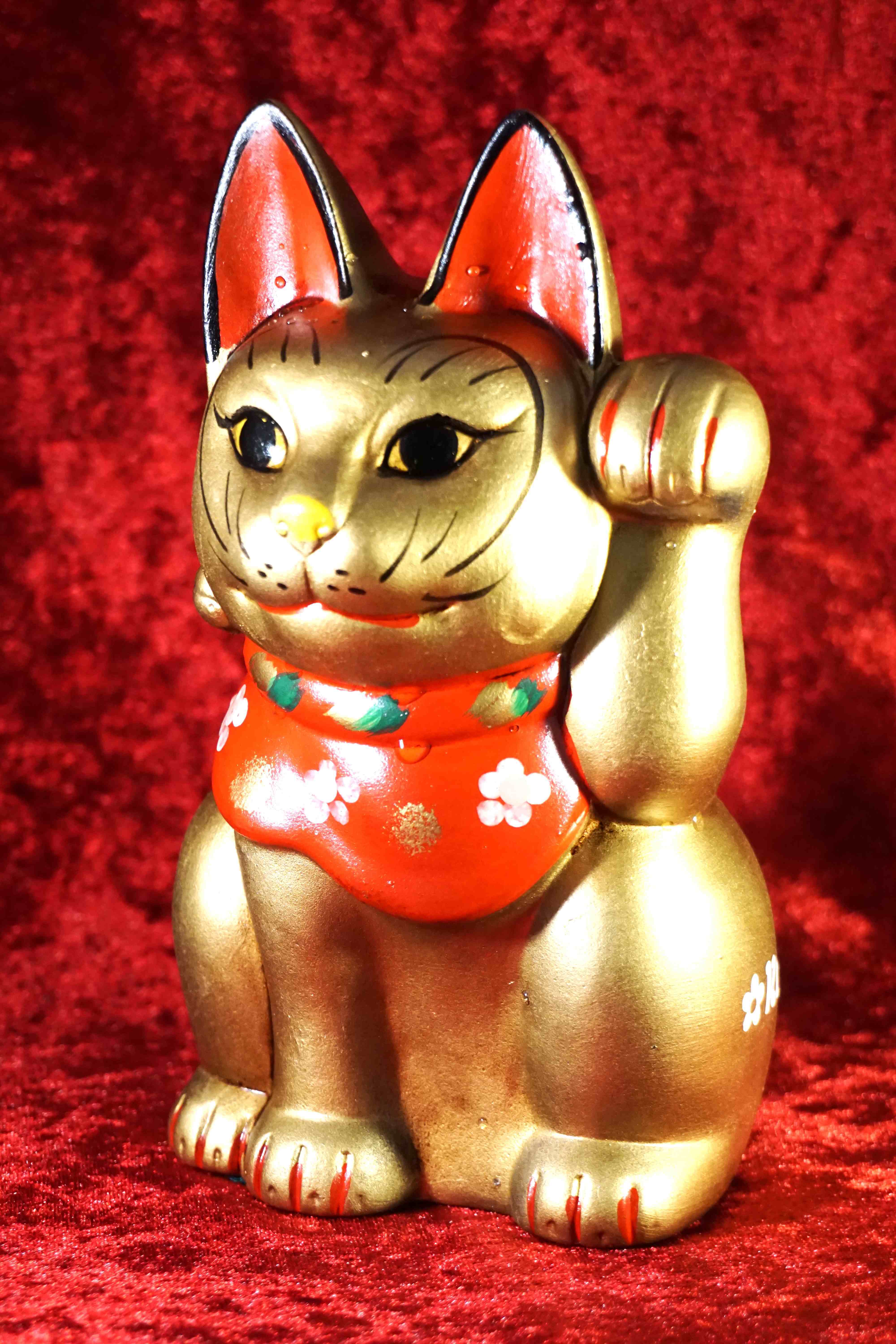 古色三河猫 招き猫 名入れ レトロ 大正ロマン | オリシャン|ロゴ入り