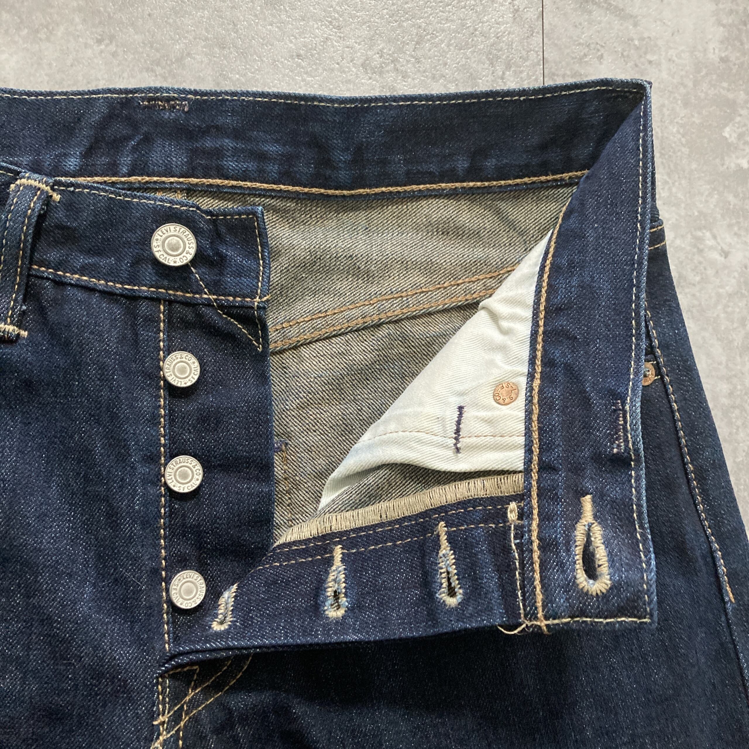 W30 L34】Levis 501 リーバイス ボタンフライ チェーンステッチ 濃紺