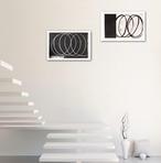 絵画/アートパネル/インテリア/モダン/北欧/おしゃれ/モノトーン　アートパネル 2枚セット (お取り寄せ商品)