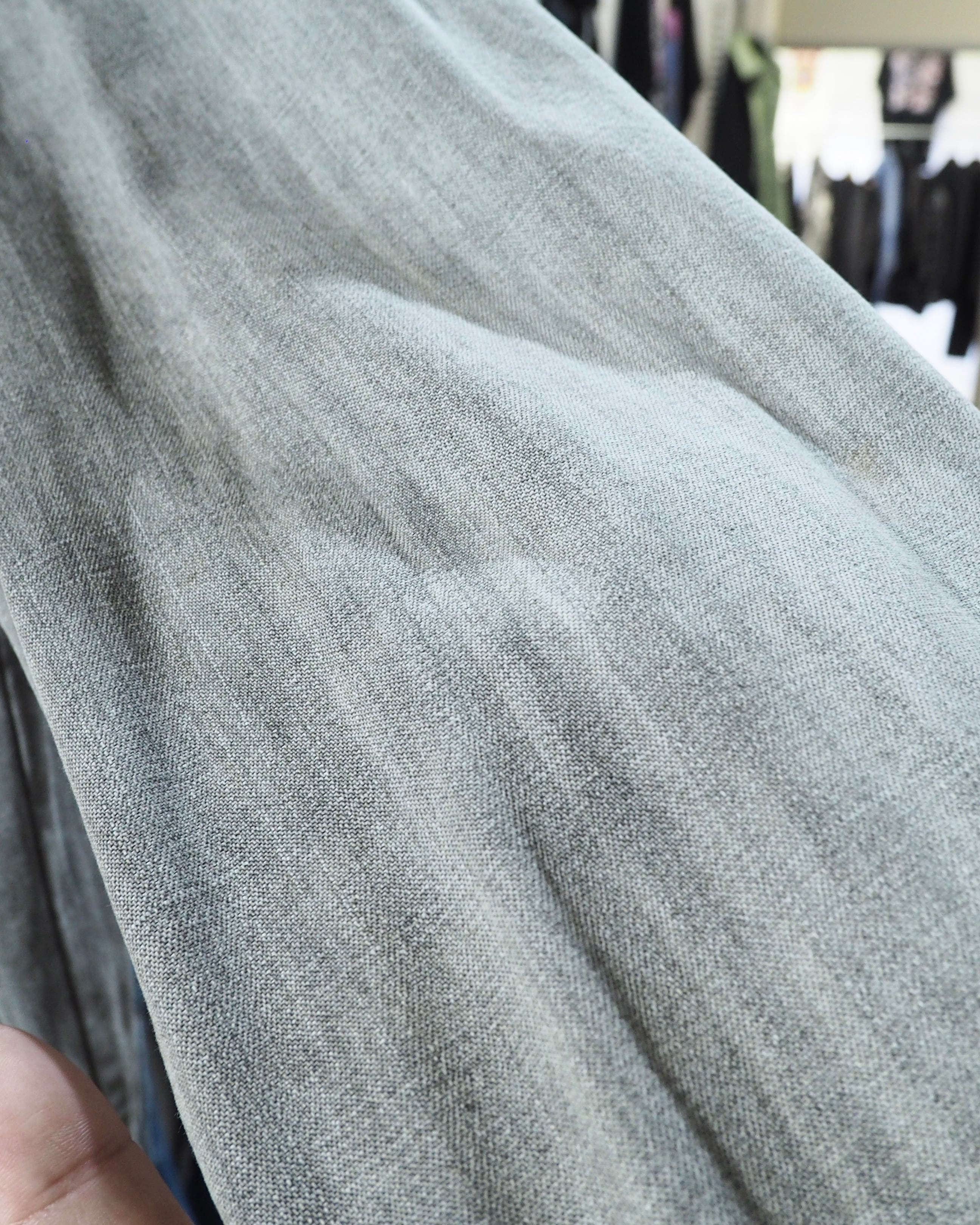 ” 退廃的 ” Good Fade Light ash Grey Color Denim Track jacket
