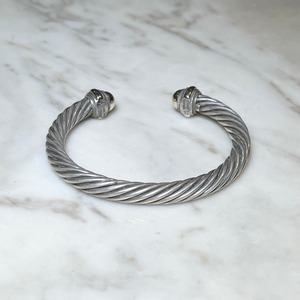 DAVID YURMAN heavy gauge silver × k14 bangle