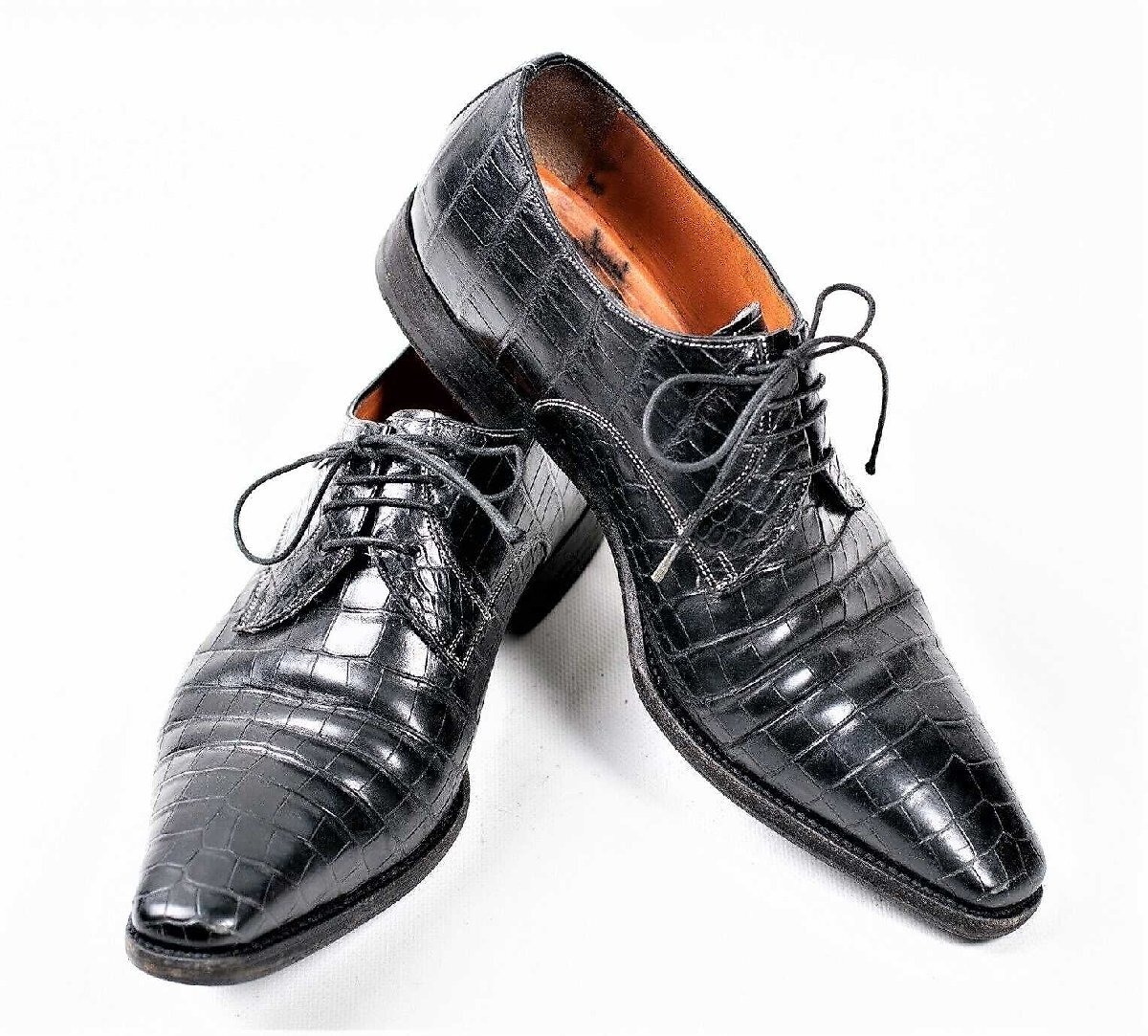 ☆定価90万円超・極上品☆ サントーニ SANTONI 極上クロコダイルレザー 