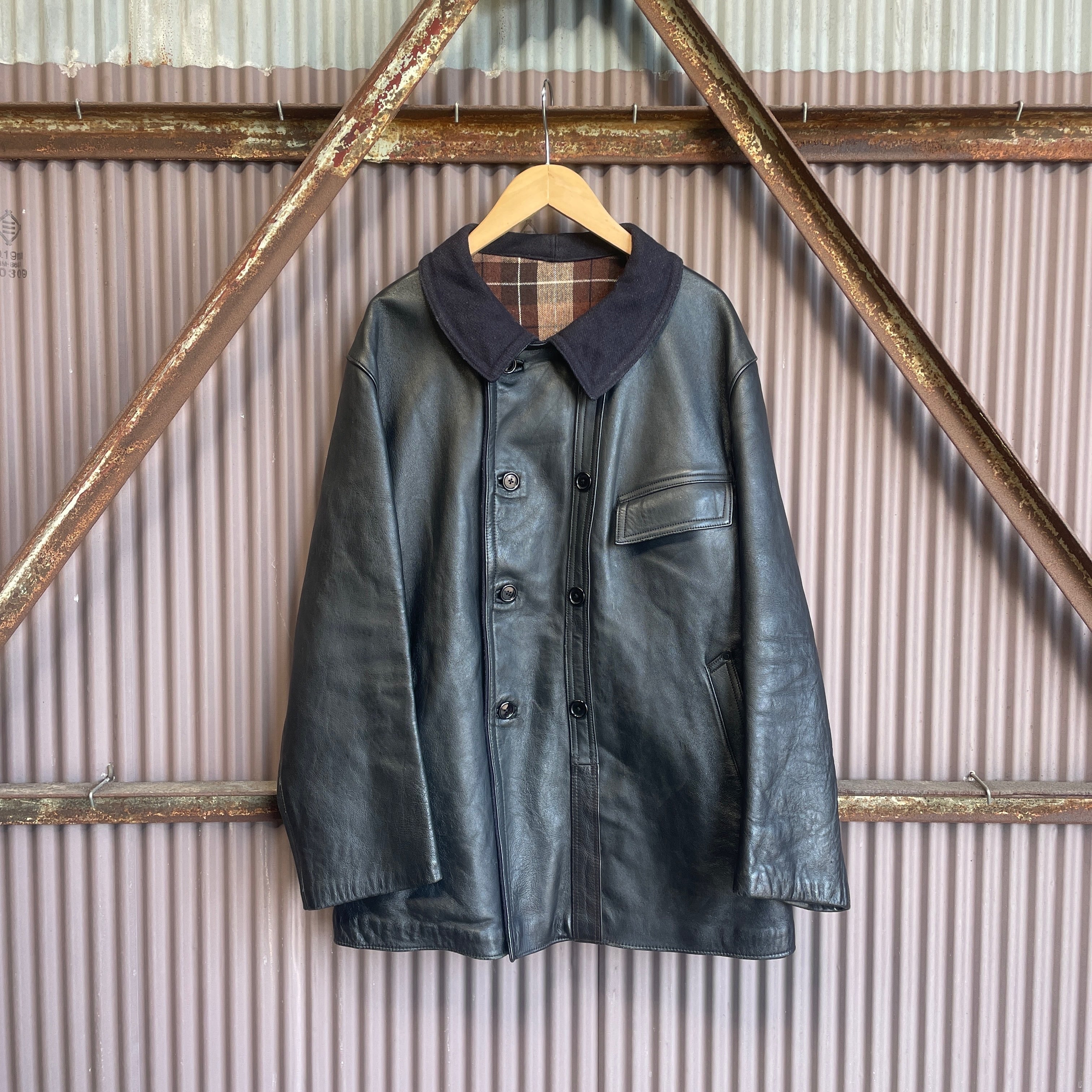 aoihitsuji / mid 20th c. french / moleskin work jacket / marine