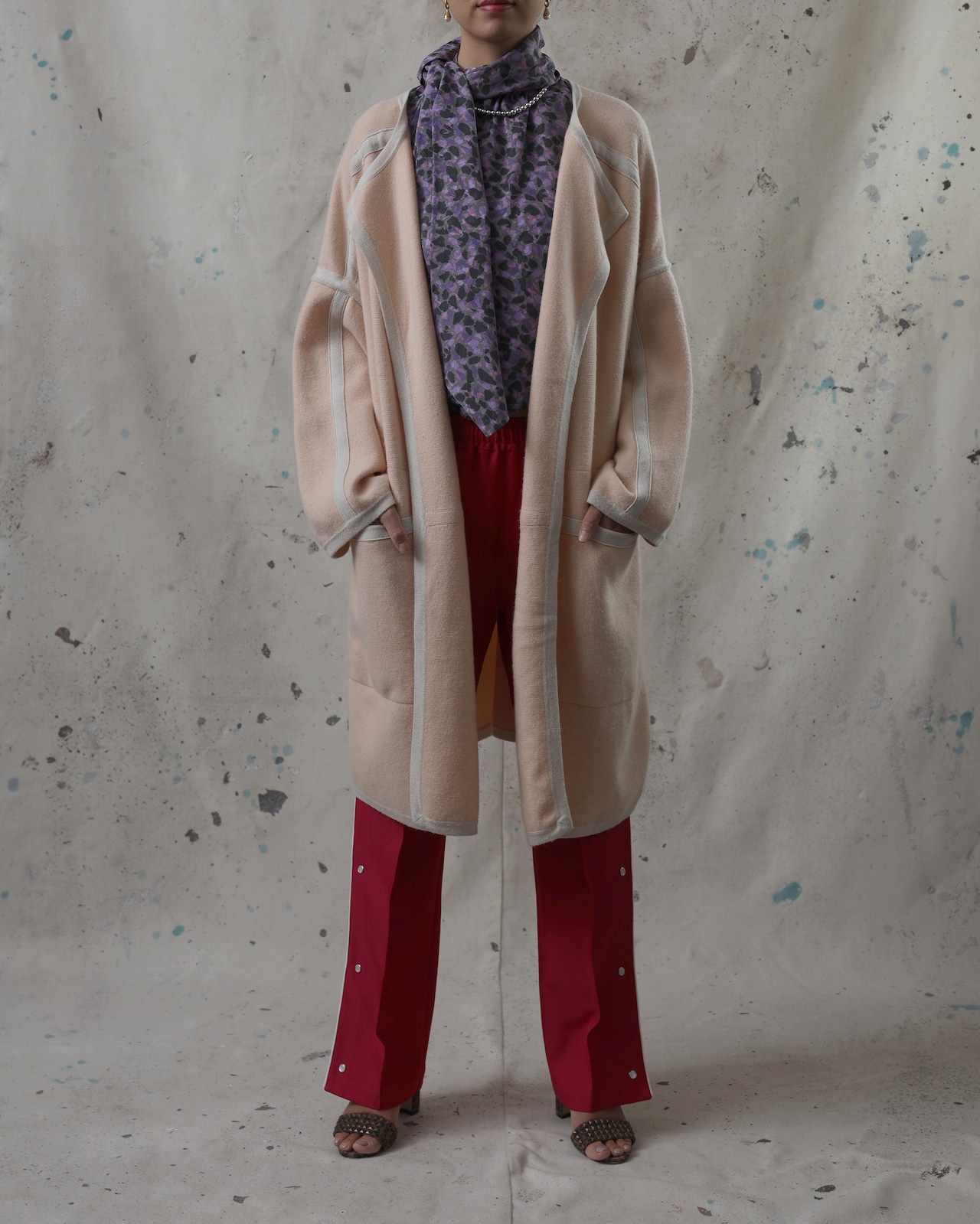 Chloe / Piping Knit Gown