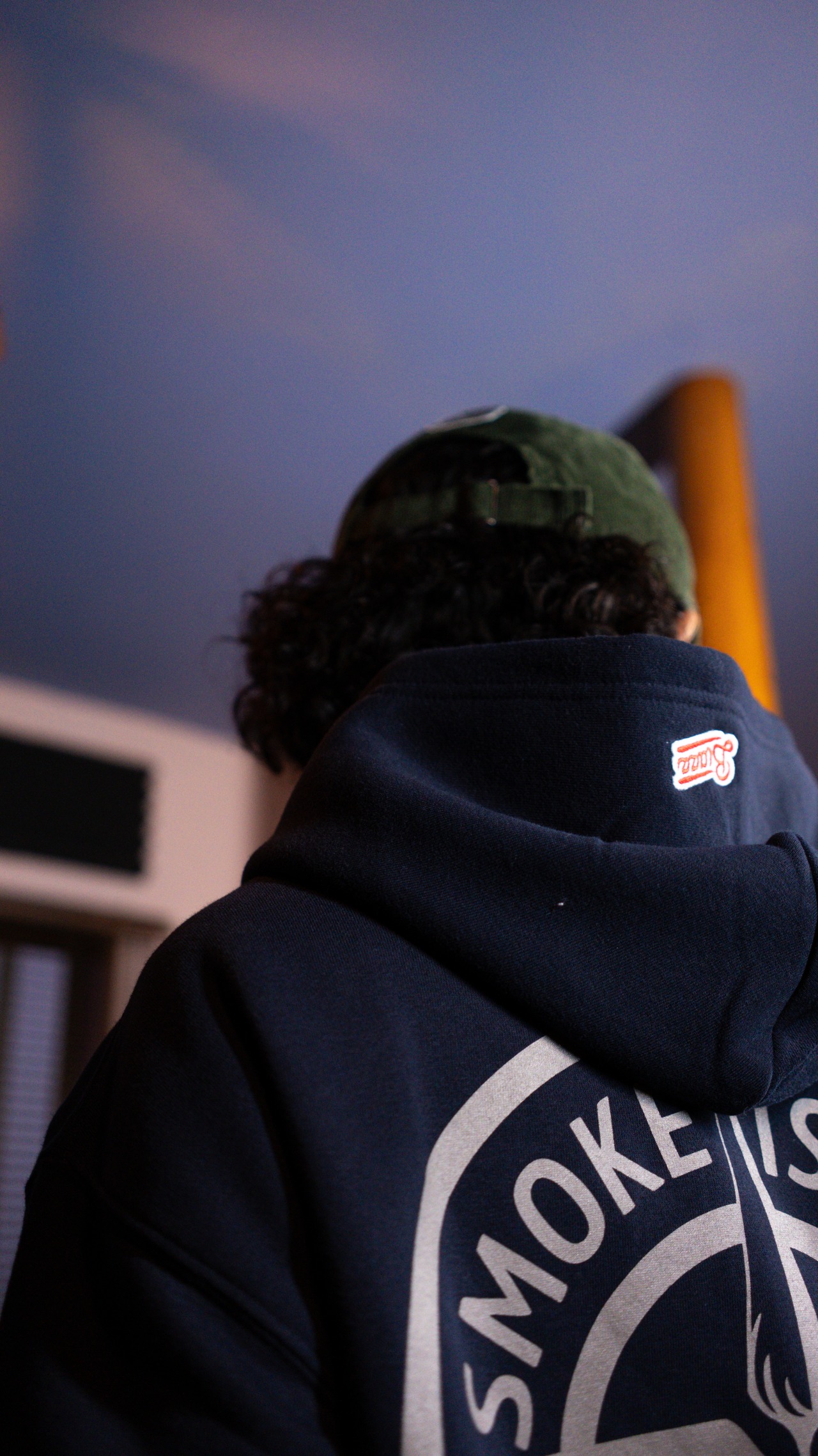 SMOKE ISLAND Zip-Up Hoodie [Navy]