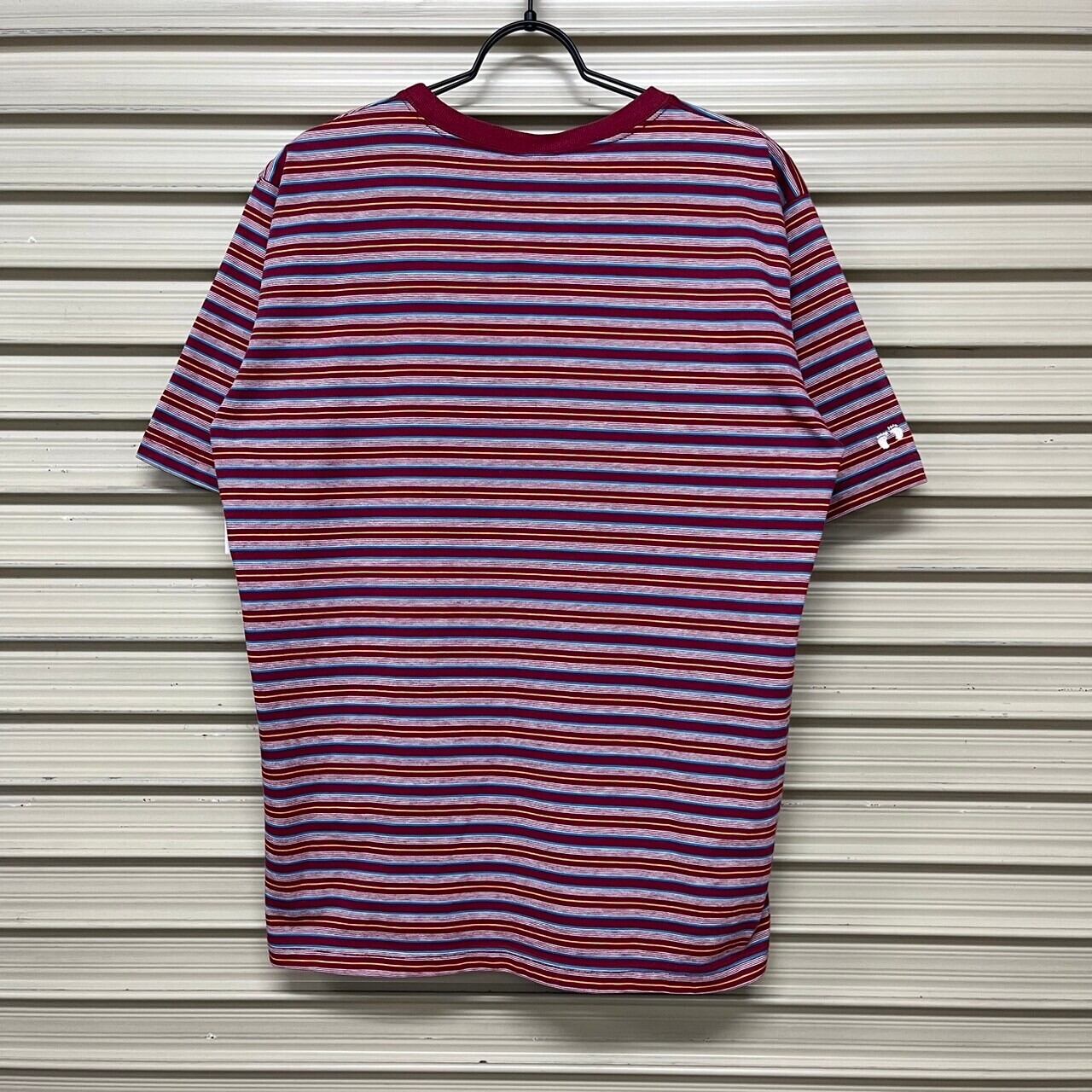 80s USA製 Hang ten ハンテン ボーダーTシャツ 半袖 刺繍 胸 80s USA製 Hang ten ハンテン ボーダーTシャツ 半袖 刺繍 胸
