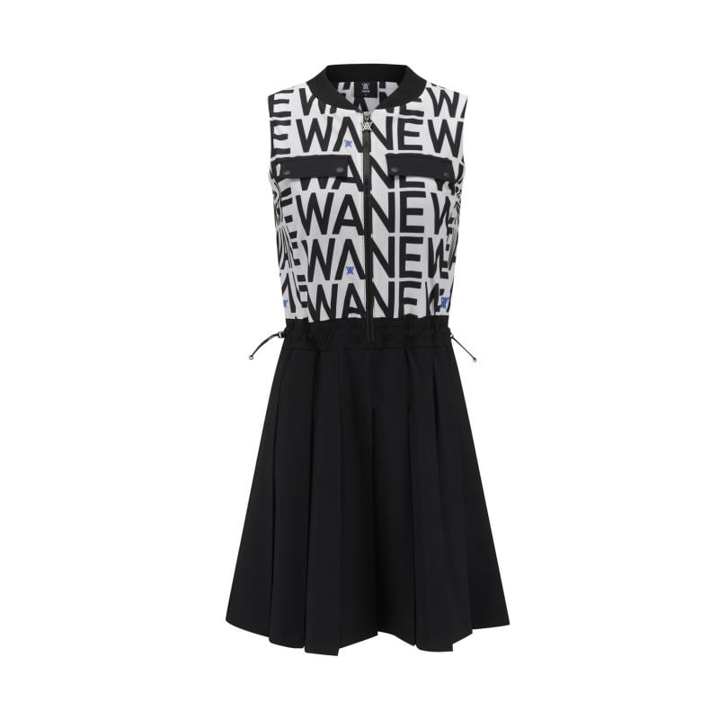 【ANEW GOLF】WOMEN SM LOGO PATTERN SLEEVELESS ONEPEICE WOMEN SM LOGO PATTERN SLEEVELESS ONEPEICE | ANEW GOLF JAPAN