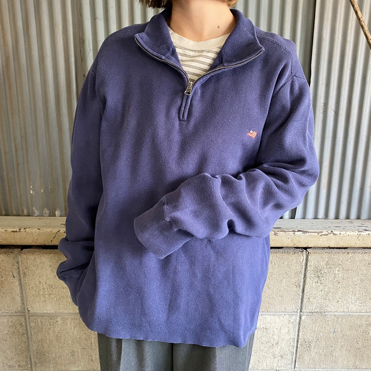 POLO JEANS COMPANY ラルフローレン ハーフジップ リブスウェット 