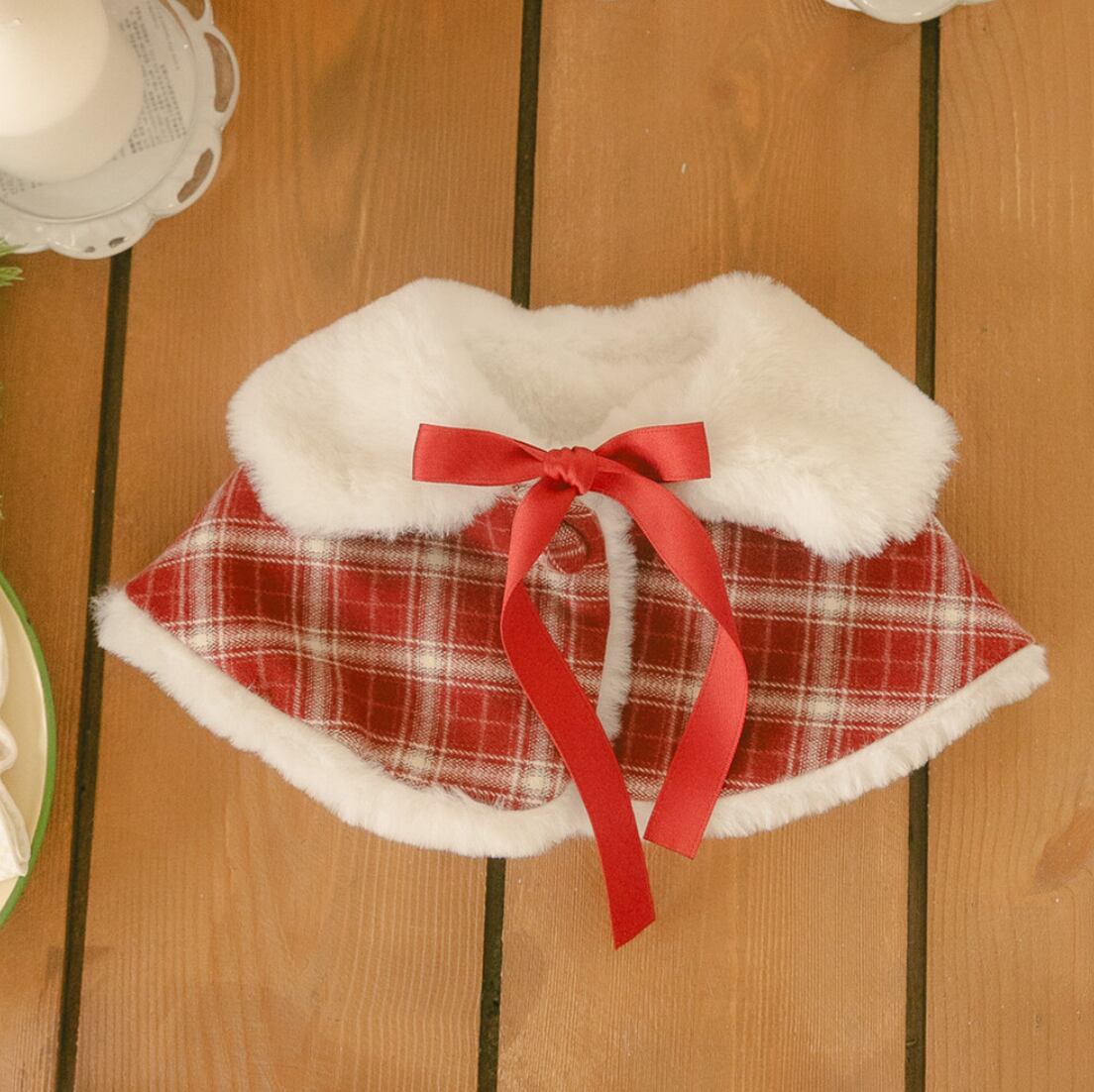 予約【kiki&nini】Holly Cottage Cape(Red)