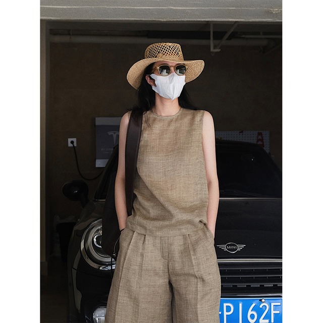 u19507  ファッション 夏新作  エレガンス 無地   二点セット レディース