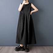 立体 切替 フレアワンピース  30218