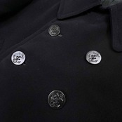 激レア!! US.NAVY◆40s/10ボタン/NAVAL CLOTHING FACTORY ビンテージ ピーコート Pコート /ポケット裏地コーデュロイ生地/ネイビー