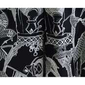 アート柄 アシメ サロペット ワンピース  00383