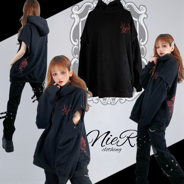 マルチスナップ3WAY SLEEVE PARKA【RED ROSE】