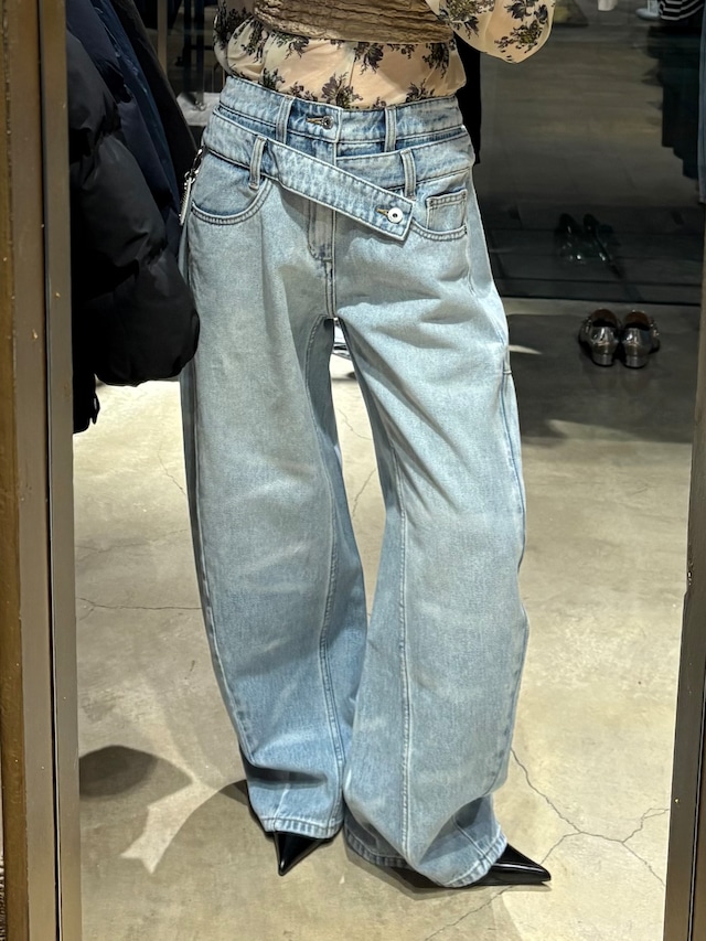 【26SS】Feng Chen Wang フェンチェンワン / DOUBLE WASIT DENIM TROUSERS