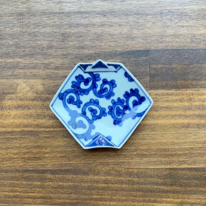 有田焼　折紙手塩皿　蛸唐草　8-054