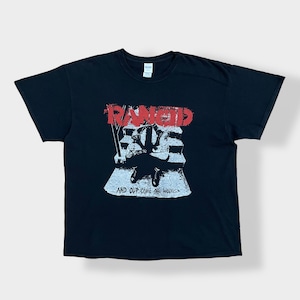 【GILDAN】RANCID  オフィシャル 公式 Tシャツ バンドTシャツ …And Out Come The Wolves ジャケット バンt ロックt ロゴ プリント ランシド X-LARGE 黒 US古着