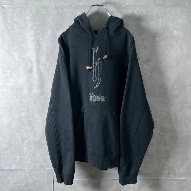 #6046 "dj honda" logo print black parker