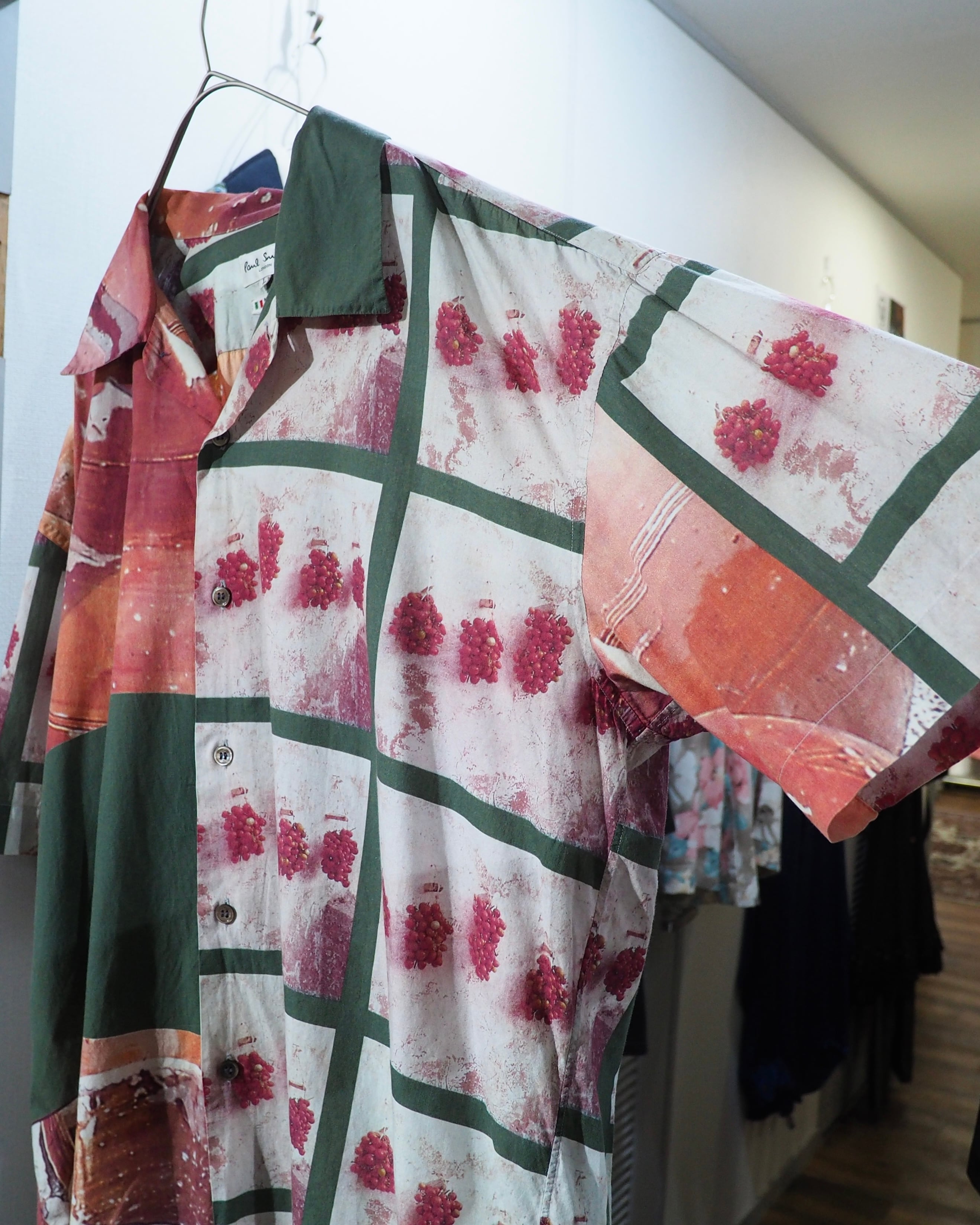 ” Paul Smith London ” Photo printed Collage SS Open collar Shirt