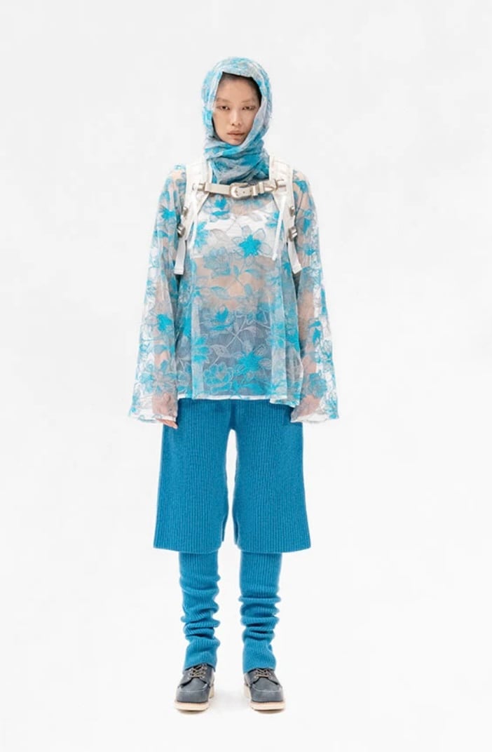 FUMIE=TANAKA slit rib knit pants | AAR