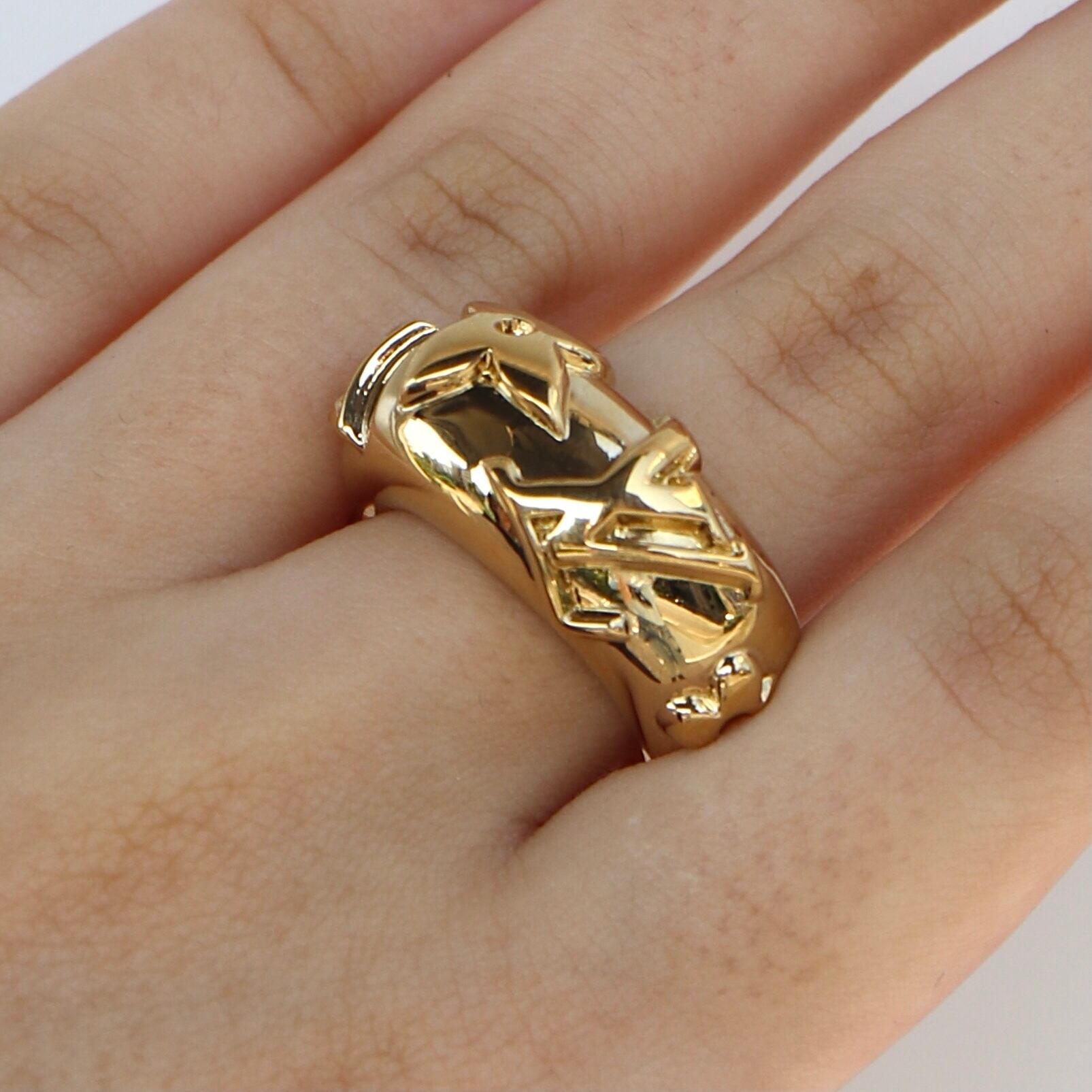 LOUIS VUITTON 約15.5号 ゴールドロゴ リング GP ルイヴィトン | 2122 