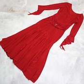 社交ダンス 衣装 スタンダード ドレス ワンピース パーティ衣装 女性用 オールシーズン 赤 Leirena レイリーナ レッド系 派手 無地 スタイルアップ フォーマル 衣装 ドレスアップ 躍動感 エレガント シンプル サイズ42 着やすい パーティー 目を引く ジャズダンス ブランド ポリエステル ポリウレタン クラシック パフォーマンス 舞台 衣装 結婚式 パーティードレス 社交ダンス用品