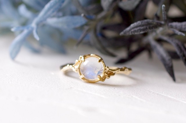 symplasmリング K10《レインボームーンストーン》