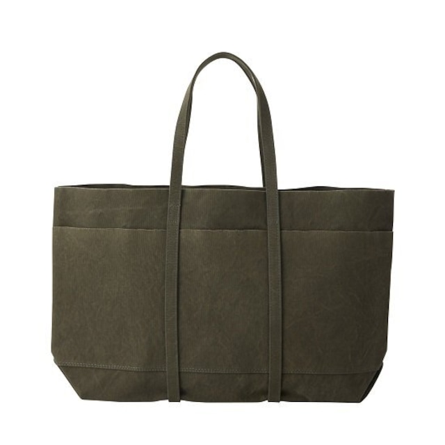 AMIACALVA(アミアカルヴァ) / washed canvas 6pockets tote(L) -KHAKI-