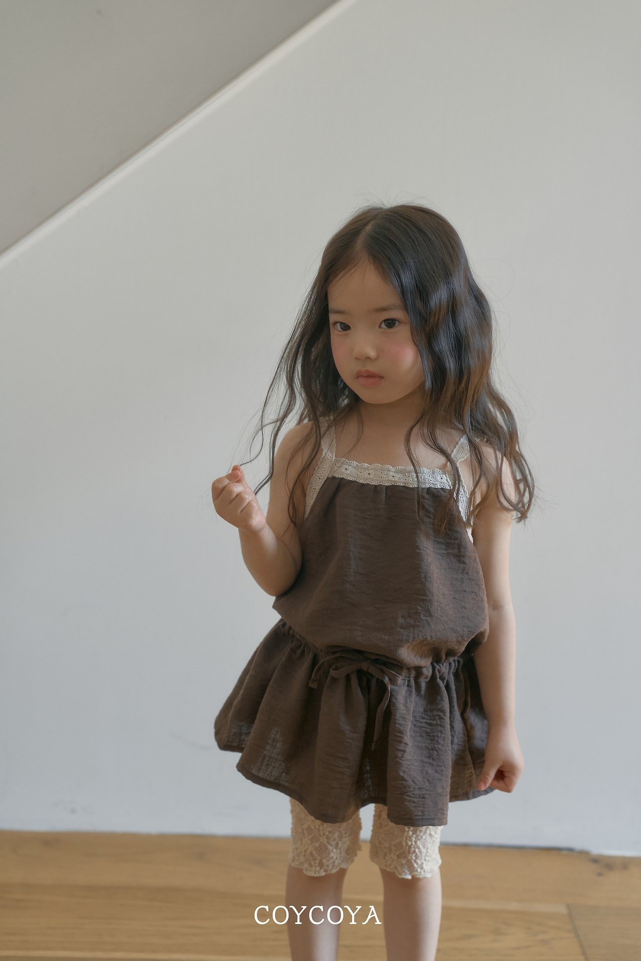 [COYCOYA] See-through Flower Leggings / [코이코야] 시스루플라워레깅스