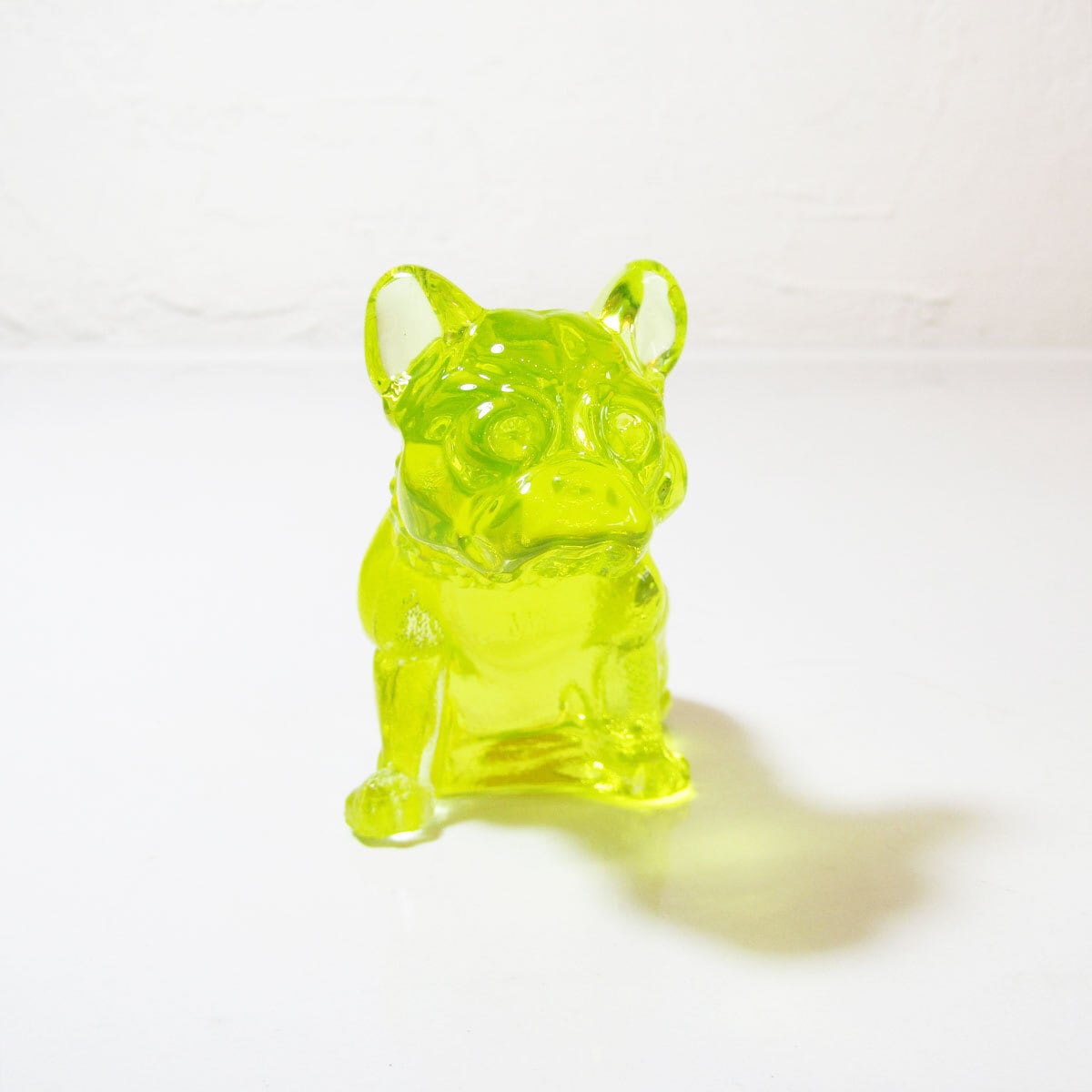 60s USA 「Westmoreland」 uranium glass bulldog object | PANIC ART