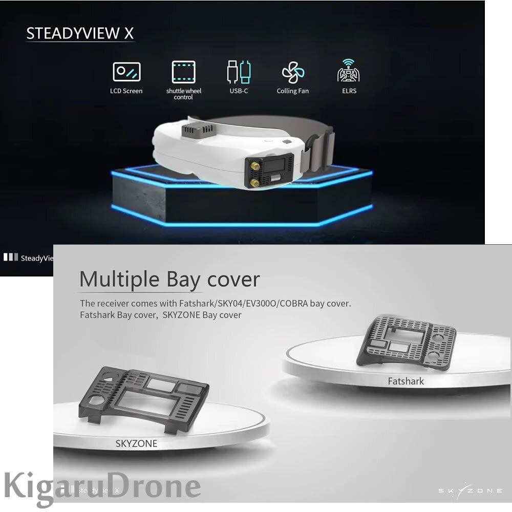 SKYZONE最新レシーバー SKYZONE SteadyView X 5.8Ghz IPS Screen