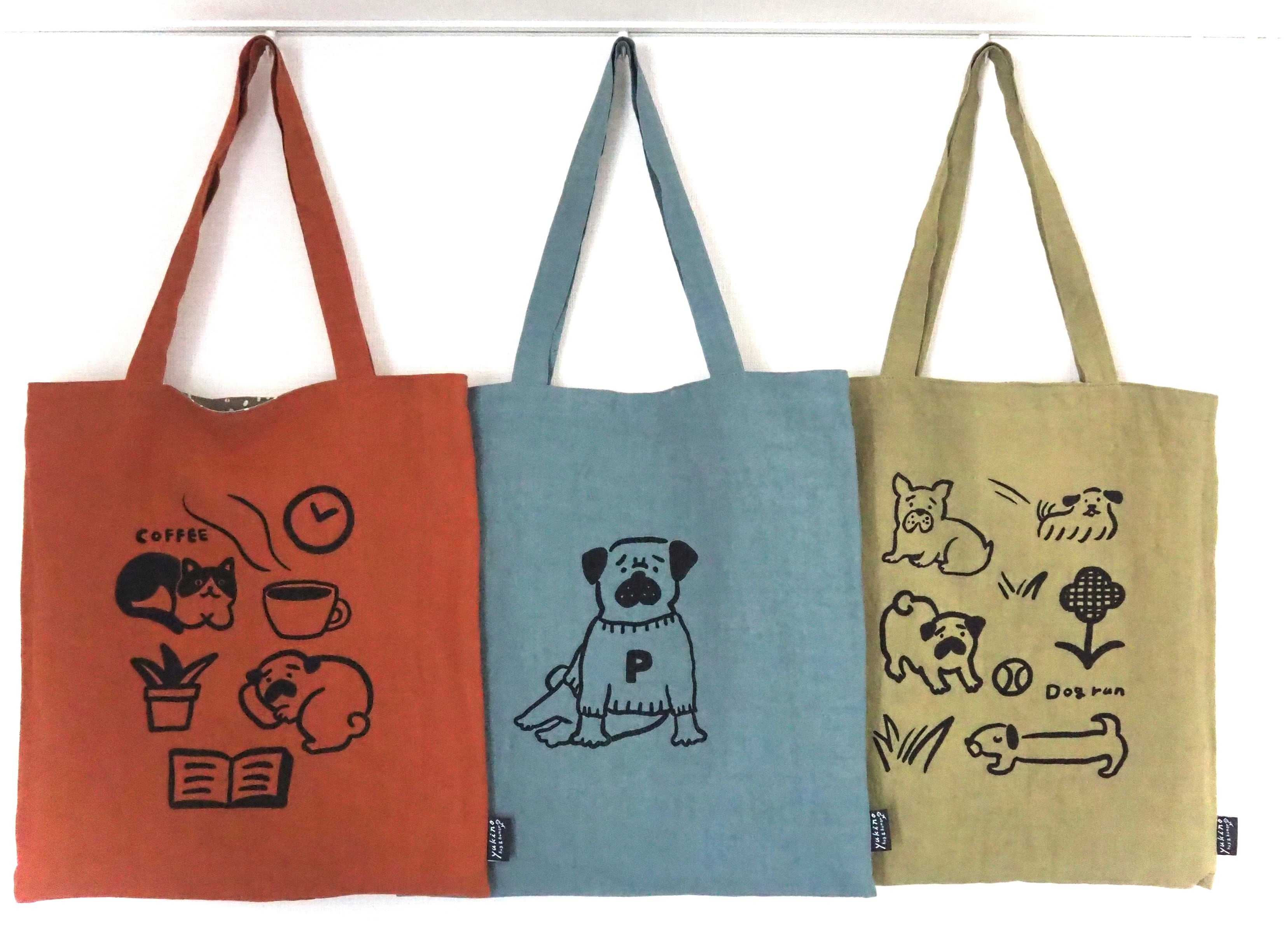 HUG in トートバッグ( リバーシブル)「コーヒー」 | yukino shop