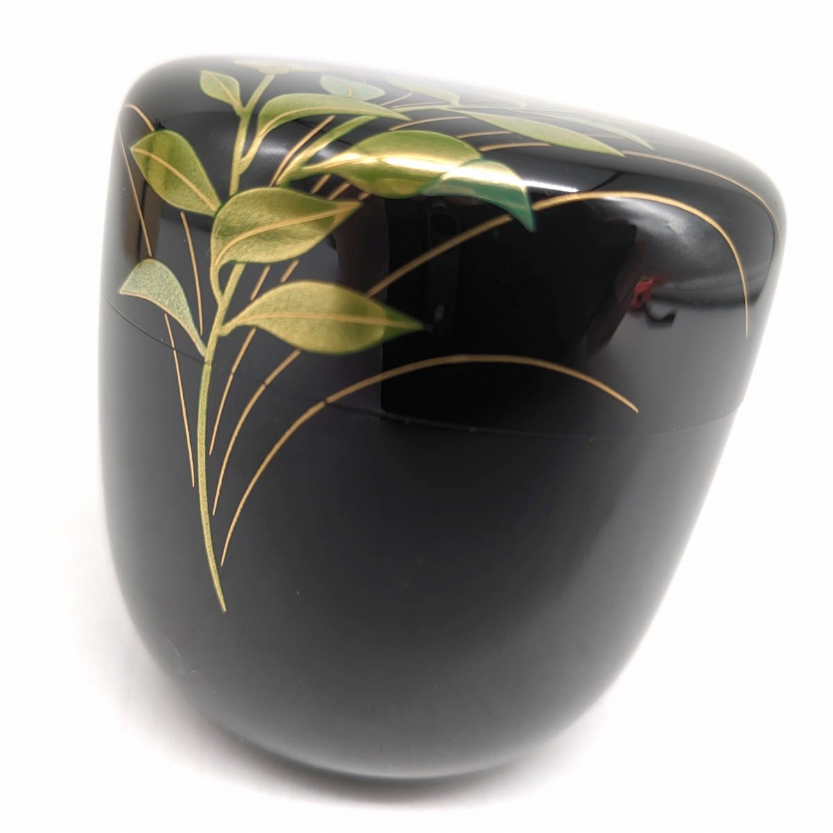 蒔絵師・米本和彦・中棗・なつめ・桔梗蒔絵・茶道具・No.230812-25