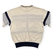 DOLCE CLUB ドルチェ ドッグデザイン コットンニット セーター サイズ 46 /ワールド/日本製/ホワイト×ネイビー