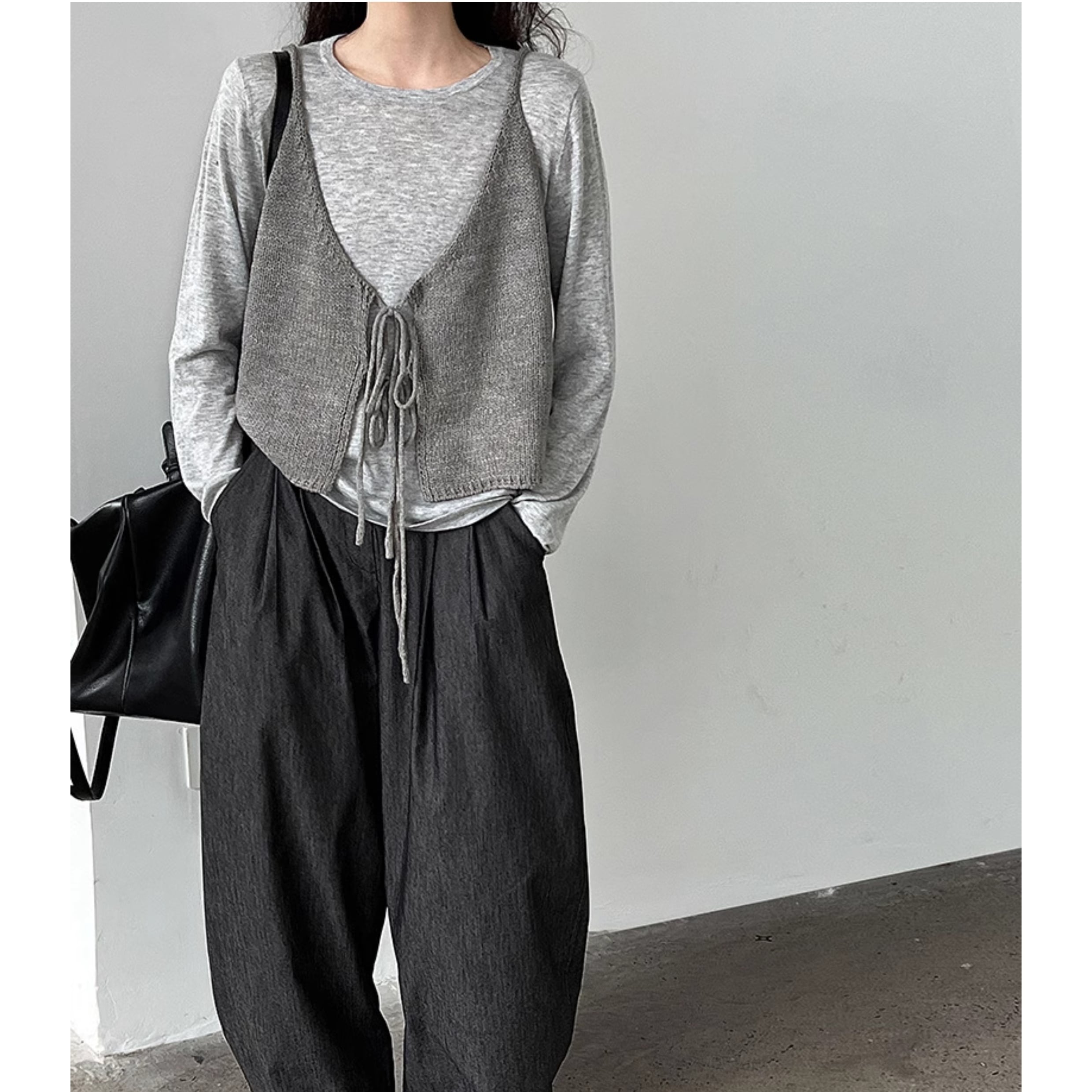 Two-Way Wool Knit Vest*S-1085