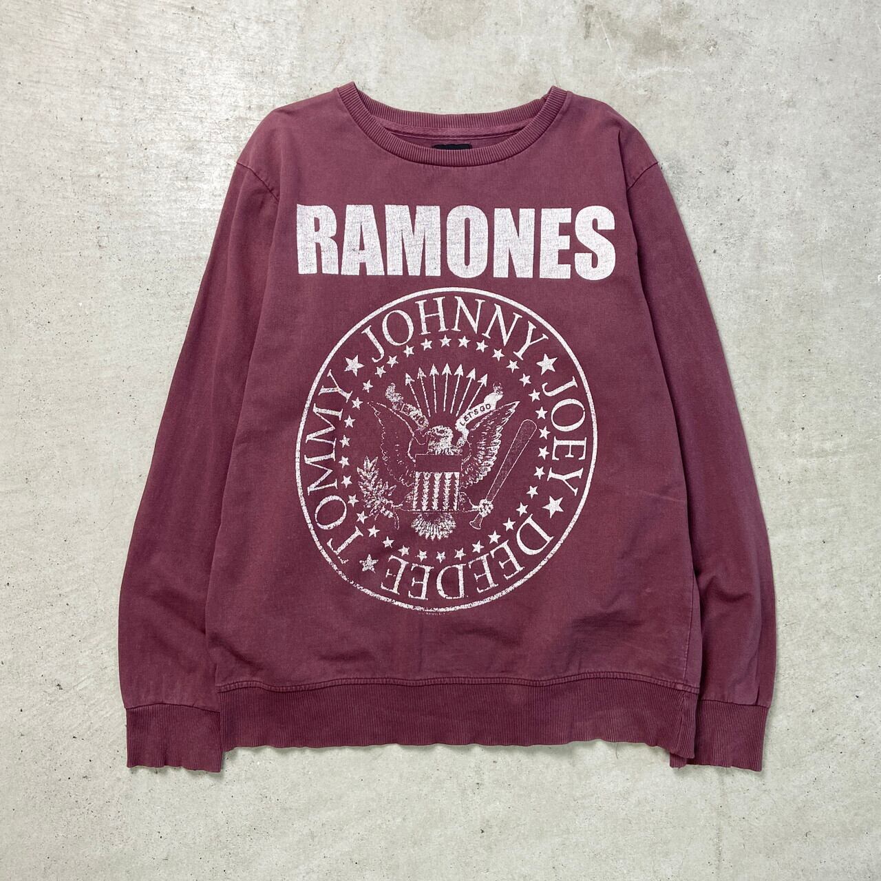 RAMONES ラモーンズ/ プリントスウェット/古着/バンT 00年代 RAMONES ラモーンズ プリント バンドスウェット メンズL 古着