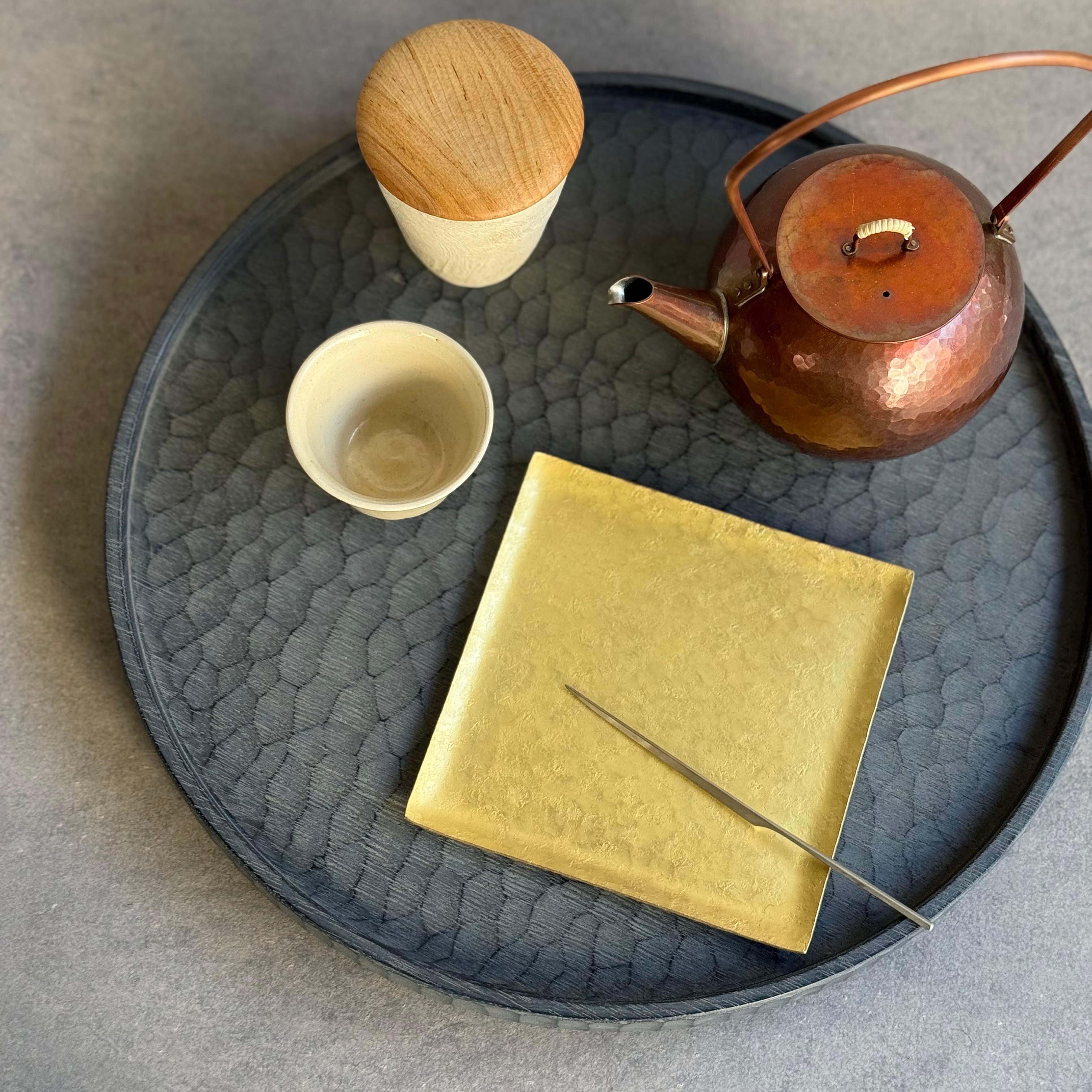 奥澤華 角皿 正 (真鍮） | gallery 一白