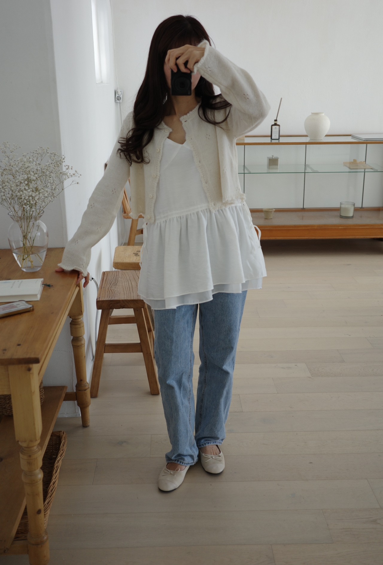 (即納) mellounge / Ruffle frill buister