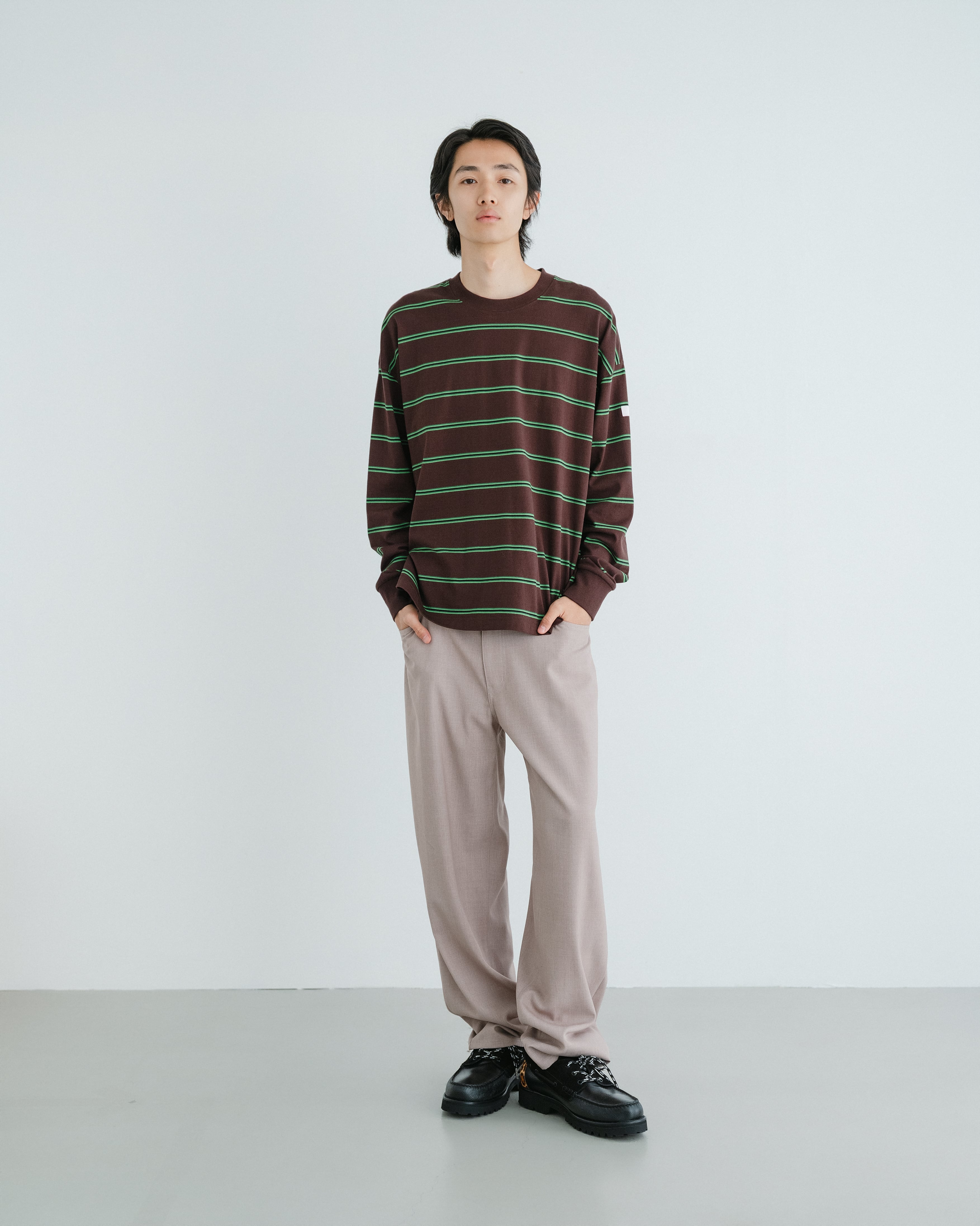 Border long sleeve tee（BROWN） | TTTMSW