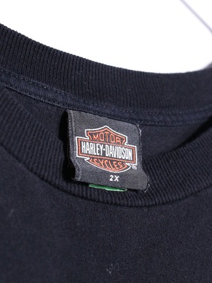"Harley-Davidson" XXL over silhouette  front and back print tee