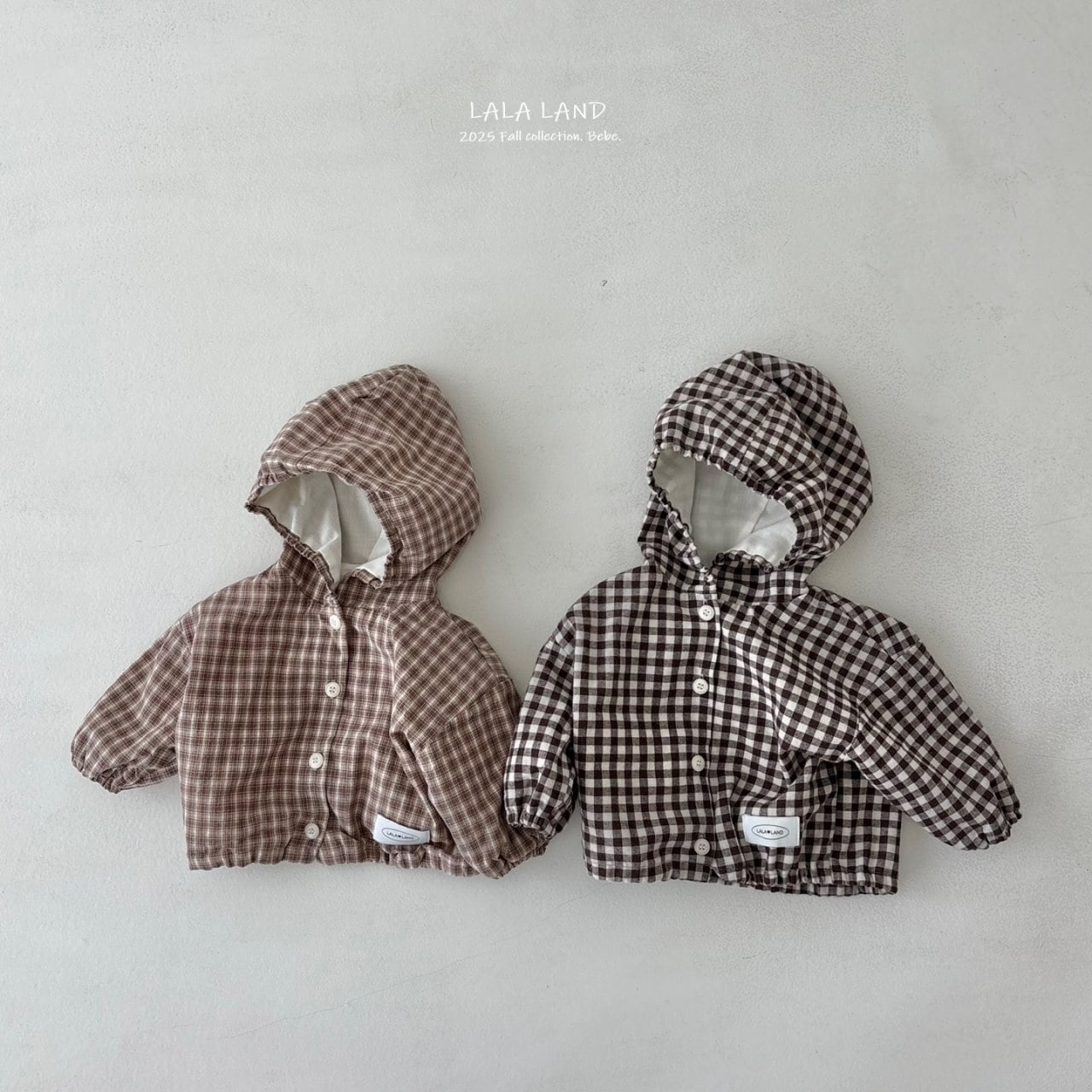 【予約】b. check hooded jumper
