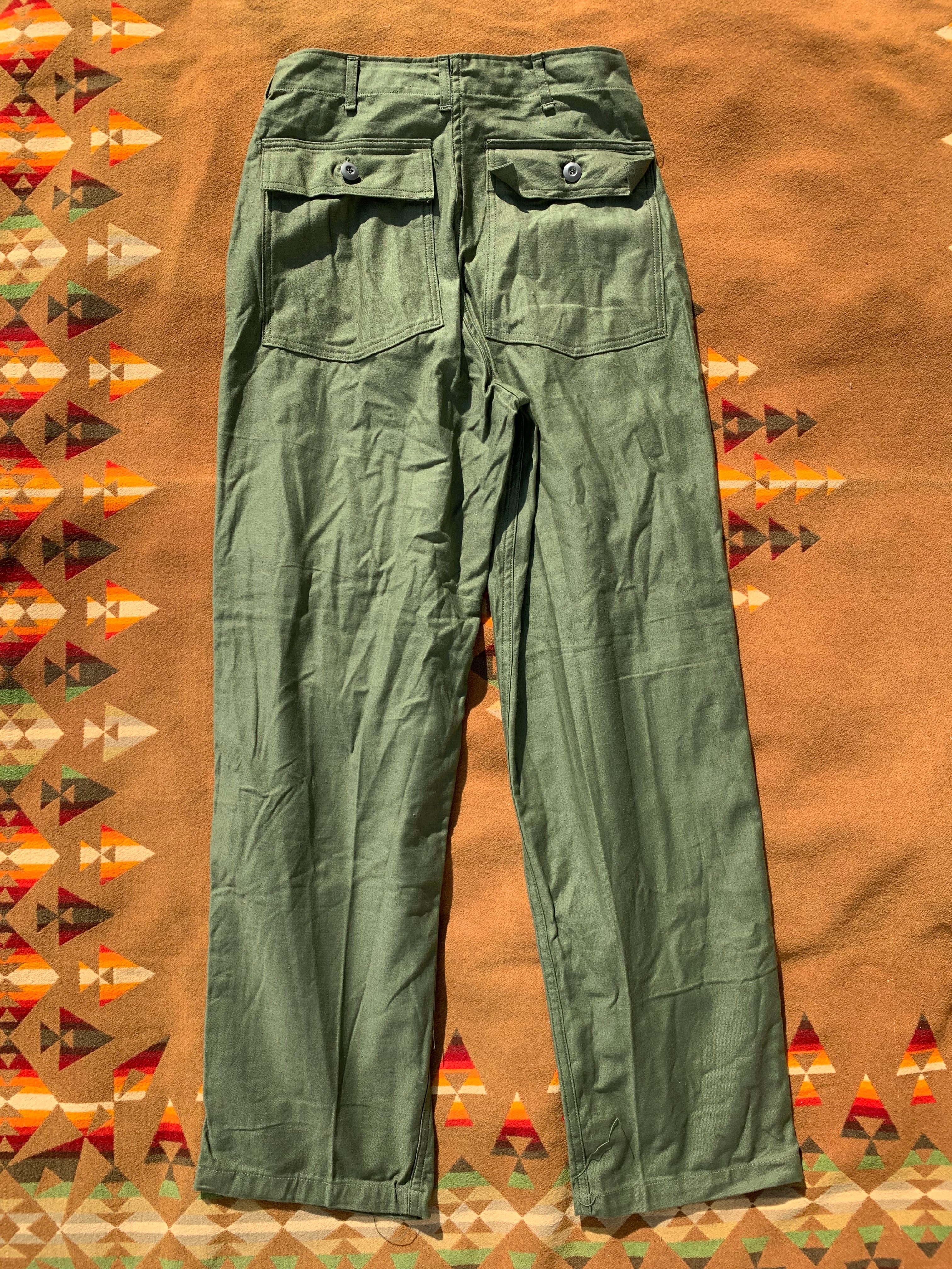 メール便可 2セットまで USARMY 70s utilitytrousers ボタンフライ