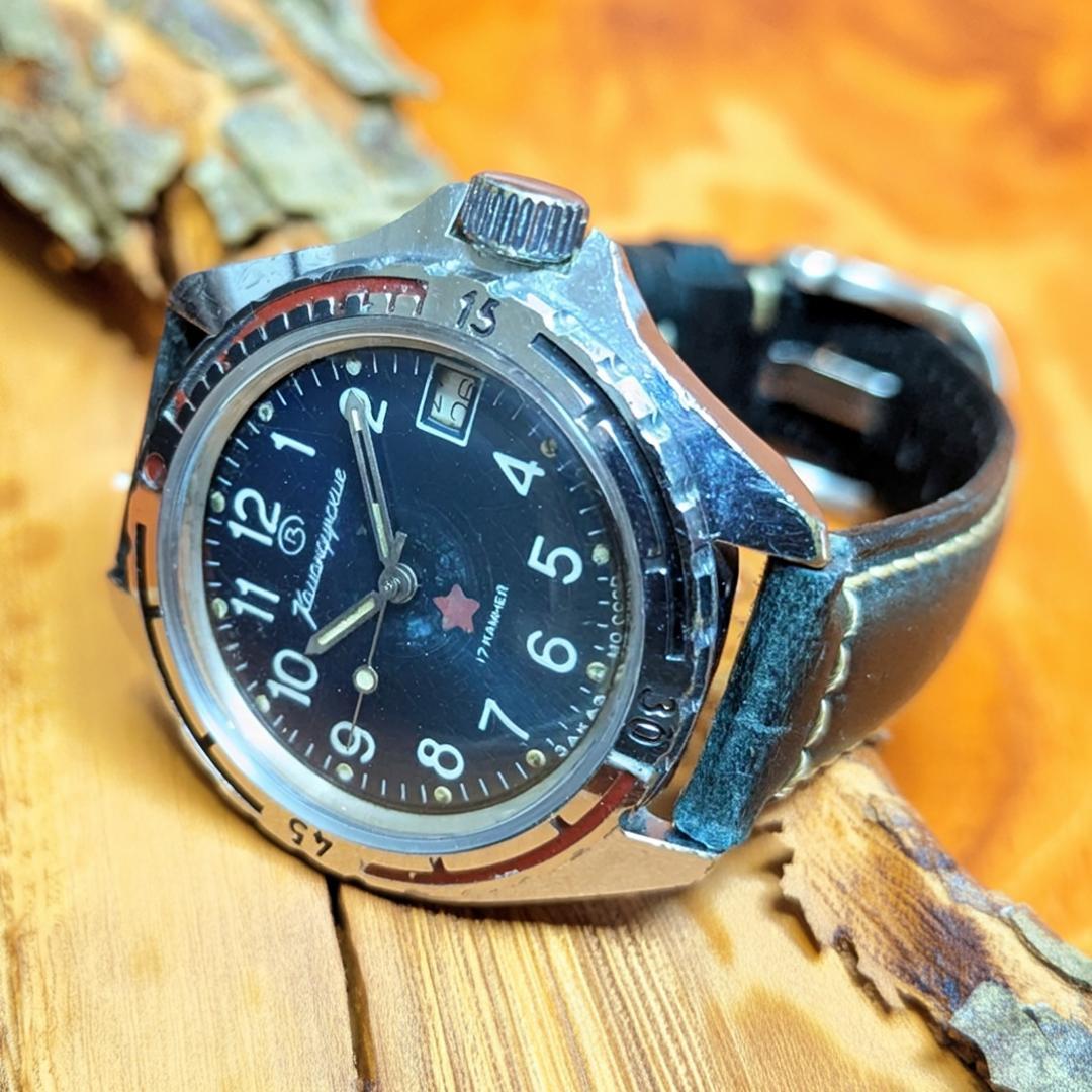 本日限定値下げは珍品　オキニ　1960s後半位　ビンテージ　スウェード ЗАКАЗ МО СССР】BOCTOK/VOSTOK（ボストーク）Komandirskie/コマンダ